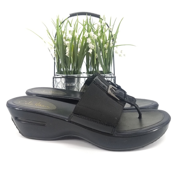 ❣SOLD❣Cole Haan Black Nike Air Slide Sandals - Picture 2 of 7